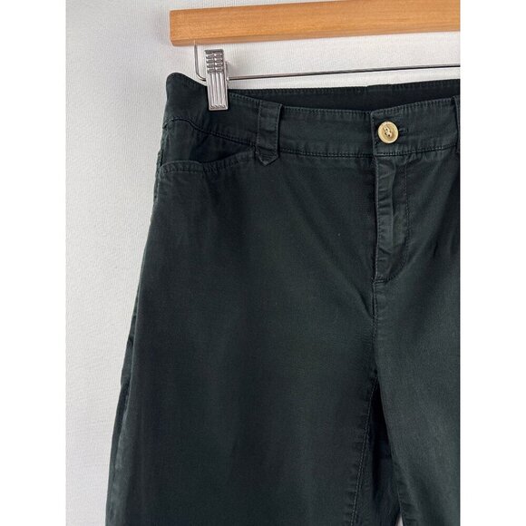 Liz Claiborne Womens Black Wide-Leg Pants Size 6 98% Cotton & 2% Spandex - Picture 3 of 6